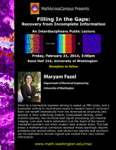 Maryam Fazel MathAcrossCampus poster