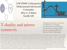 Colloquium poster: Mohammed Abouzaid