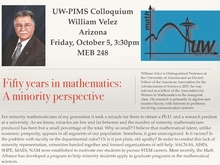 UW-PIMS Colloquium: William Velez